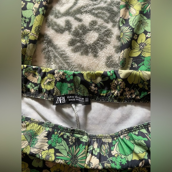 Zara Floral Print Flare Pants - Picture 2 of 6
